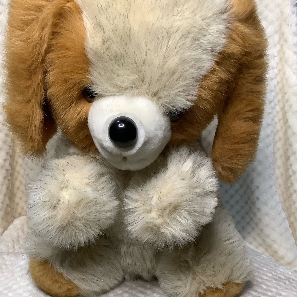 Vintage Unbranded Plush Sitting Puppy Dog Stuffed Animal Toy - Picture 4 of 14